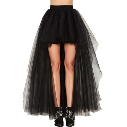 Plus Size 3XL High Waist Floor-Length Skirt Women Irregular Mesh Tutu Skirt 2017 Summer Beach Skirt Ball Gown Ladies