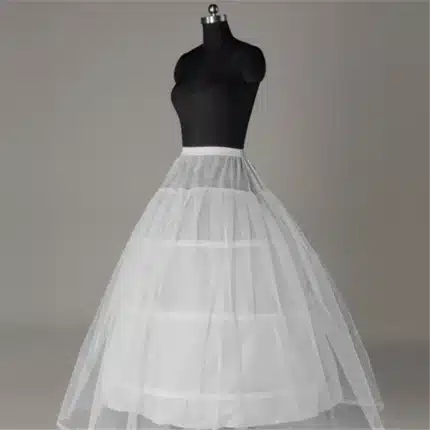White 3 Hoops Ball Gown Petticoat Wedding Accessories Bride